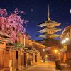 Jigsaw Puzzle: Yasaka Tower On A Moonlit Night 1000Pcs (72 X 49Cm) Clearance