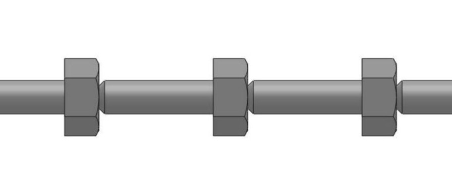 Hex Bolt Head (Nickel Silver) M (40Pcs) New