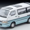 1/64 Lv-N208D Toyota Hiace Wagon Super Custom (White/Light Blue) 1990 Best