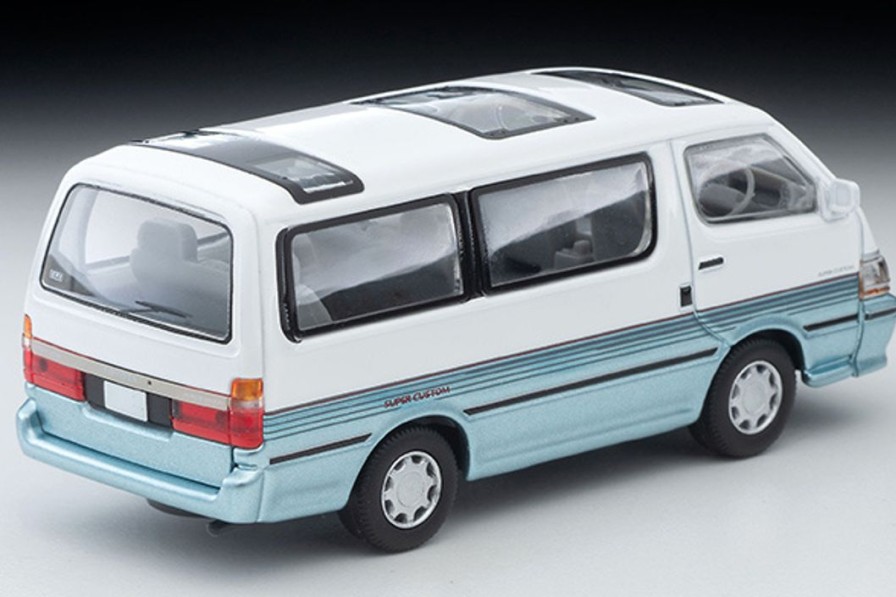 1/64 Lv-N208D Toyota Hiace Wagon Super Custom (White/Light Blue) 1990 Best