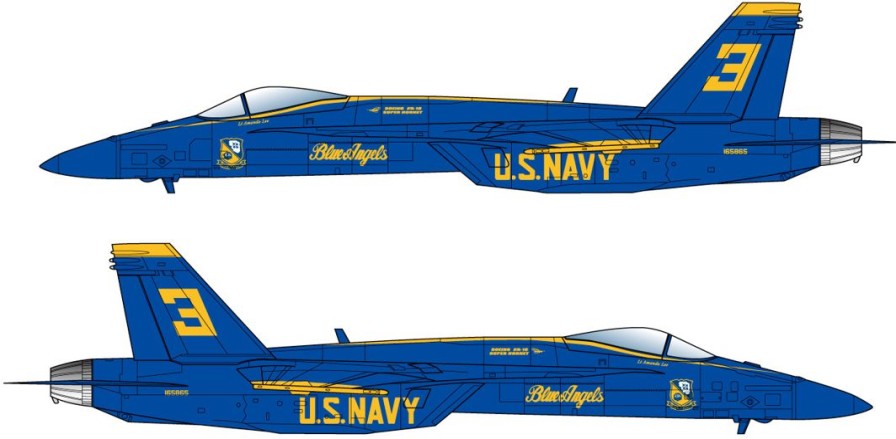 1/144 Us Navy F/A-18E Super Hornet Blue Angels (Set Of 2) Best