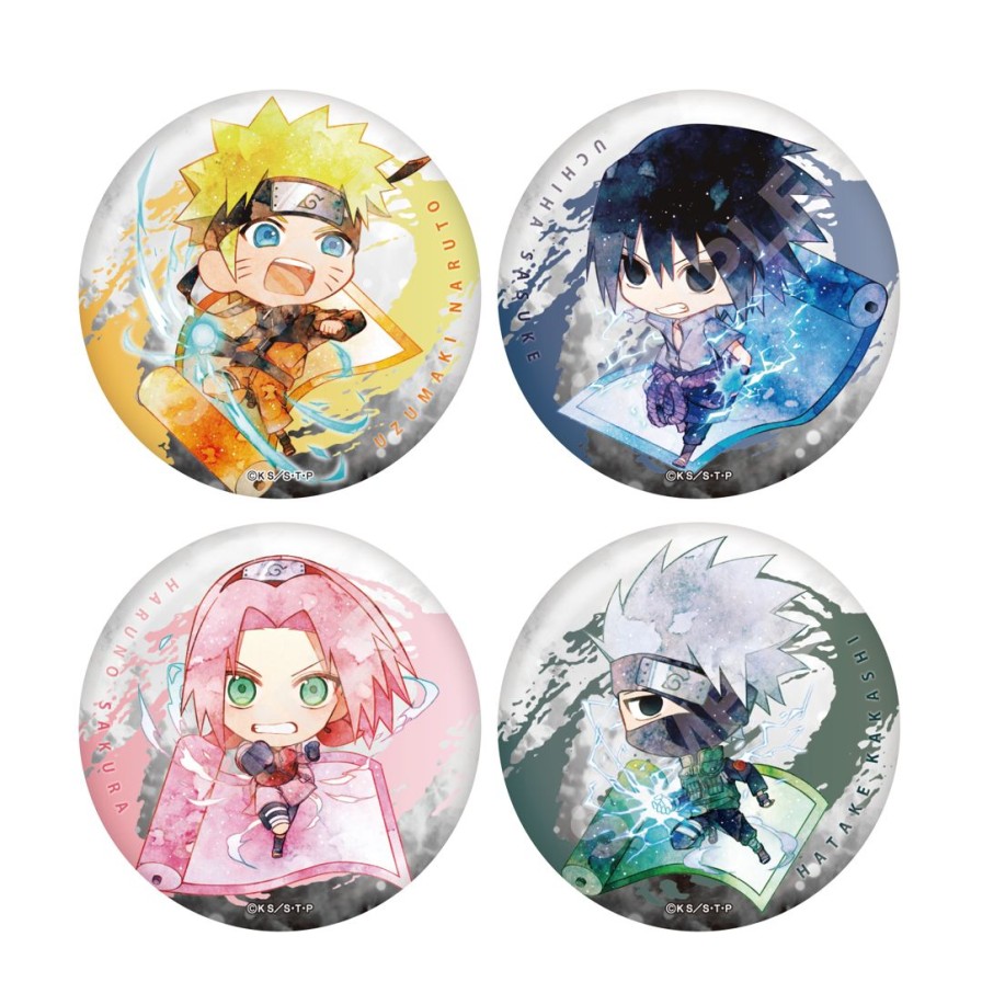 Naruto Shippuden: Chara Deru Art Can Badge /01 1Box 7Pcs Clearance