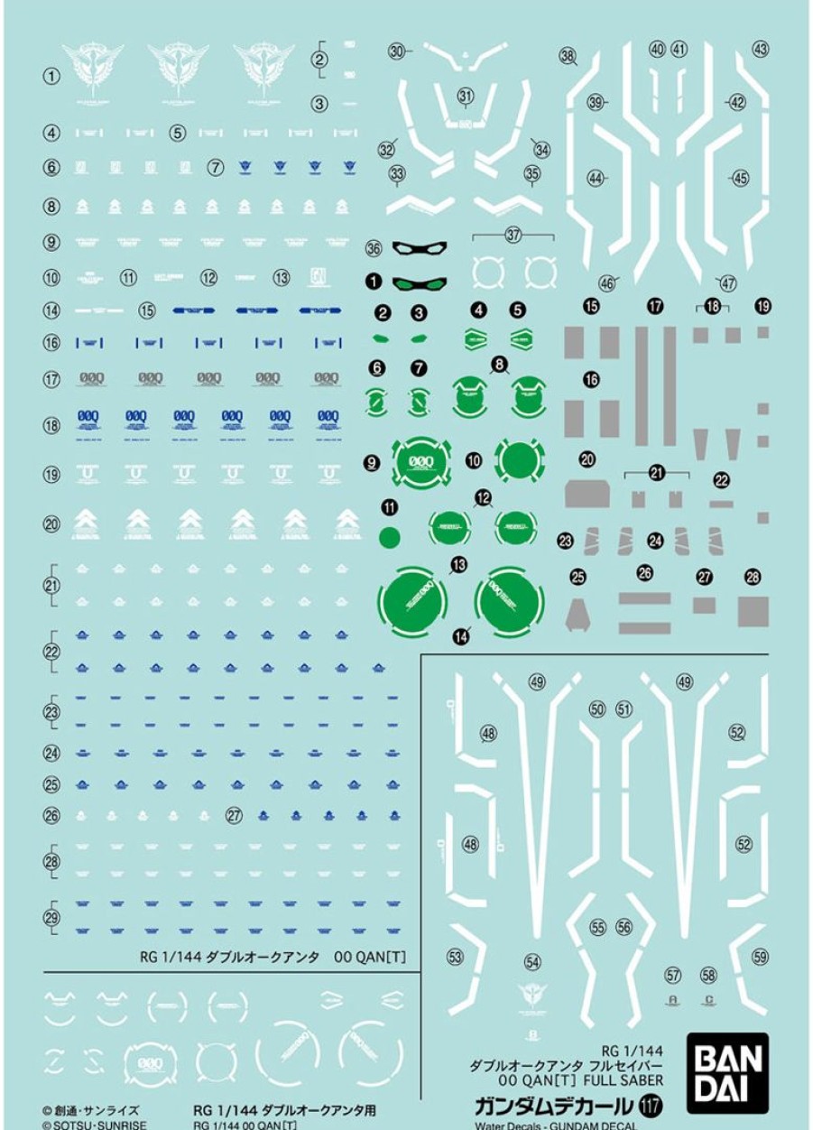 1/144 Gundam Decal No.117 Rg Gnt-0000 00 Qan[T] Wholesale