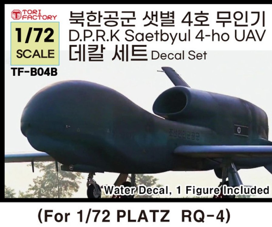 1/72 Current Use North Korean Air Force Saetbyul 4 Strategic Reconnaissance Drone Decal Set (For Platz Rq-4) Online