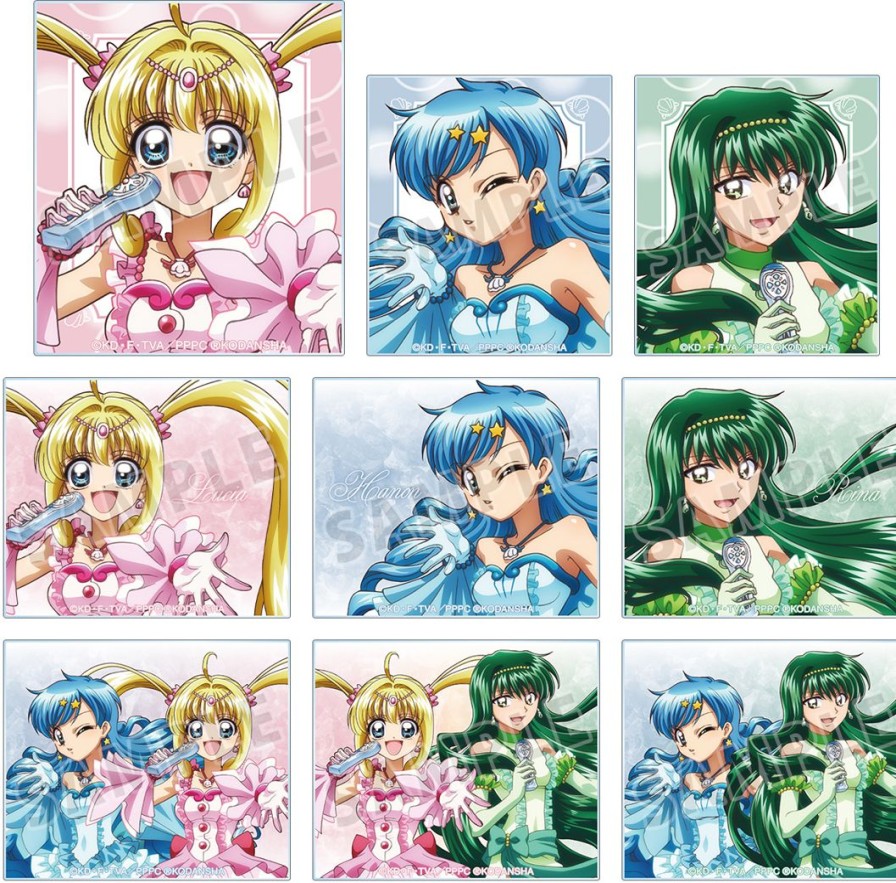 Mermaid Melody Pichi Pichi Pitch: Newly Drawn Illustration 20Th Anniversary Ver. Trading Acrylic Card 1Box 9Pcs Best