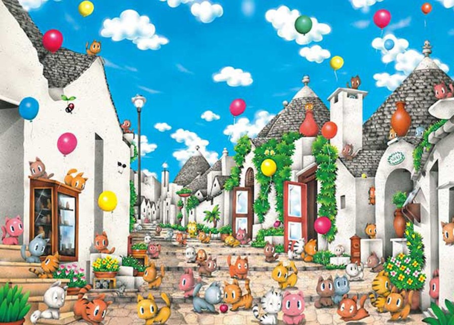 Jigsaw Puzzle: Alberobello Cats 500P New