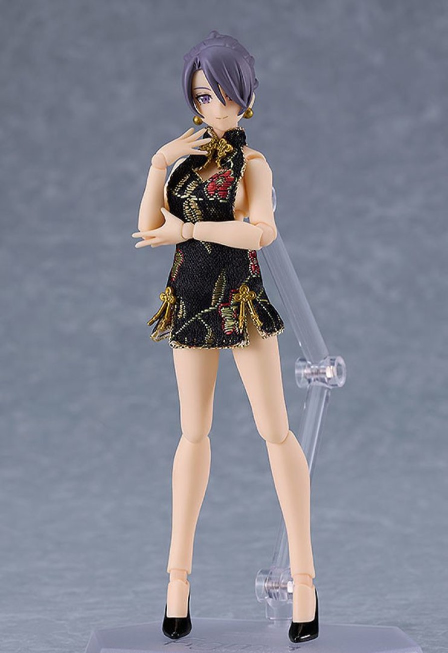 Figma Female Body (Mika) With Mini Skirt Chinese Dress Outfit (Black) Best