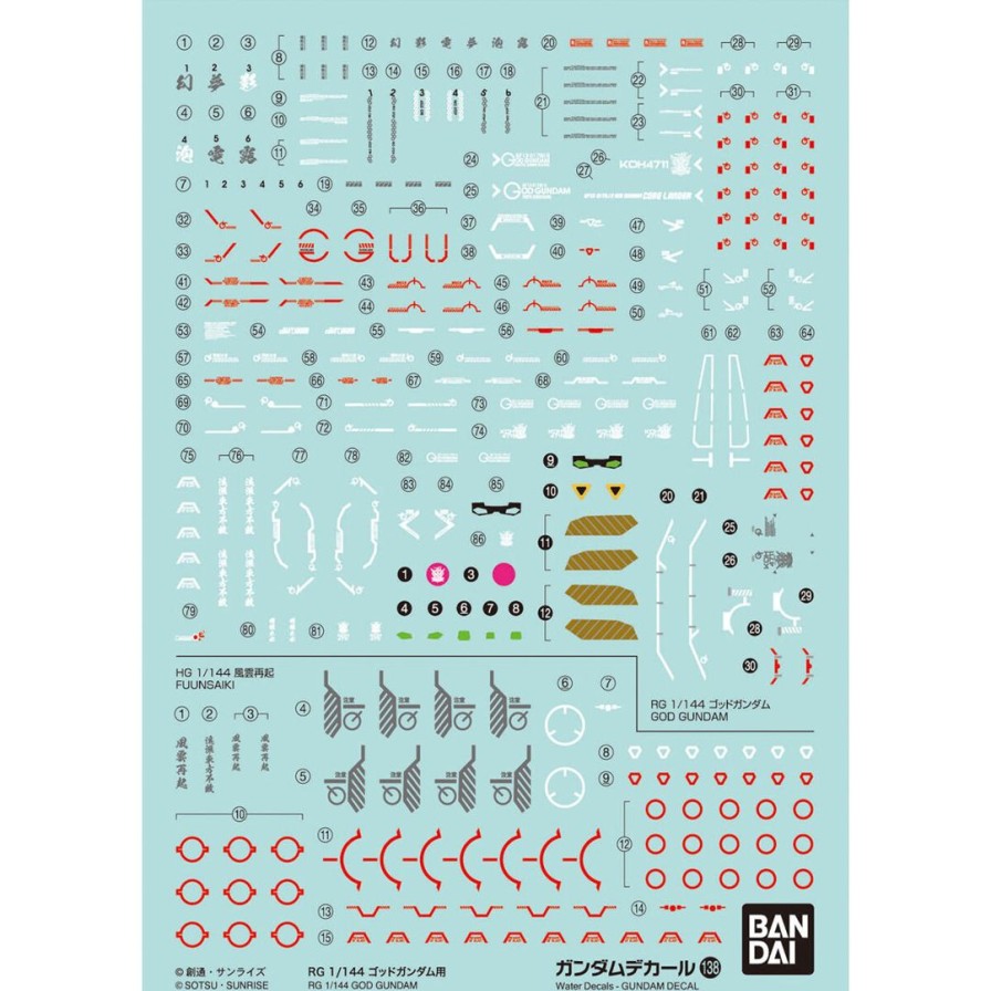 1/144 Gundam Decal No.138 Rg God Gundam Online