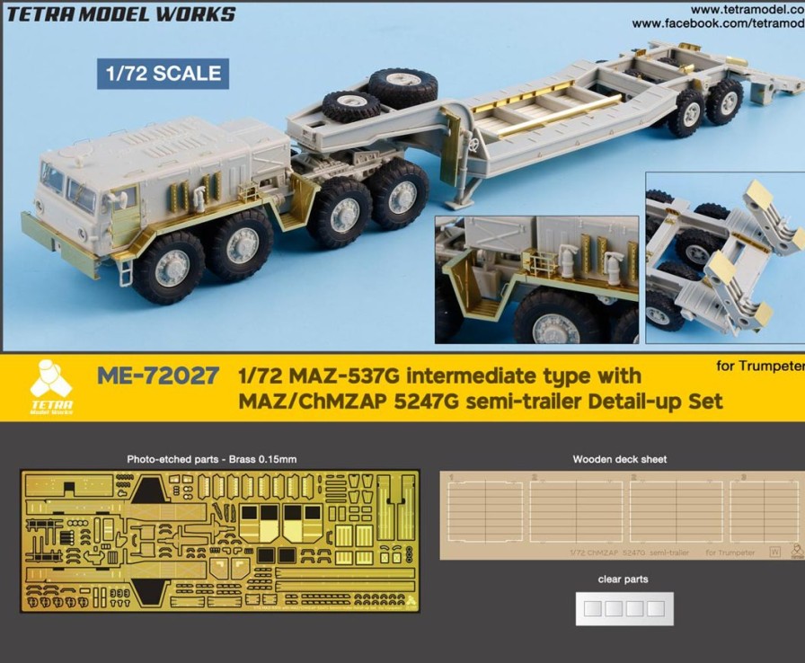 1/72 For Maz-537G Tractor & Chmzap 5247G Semi-Trailer (Tr) Online