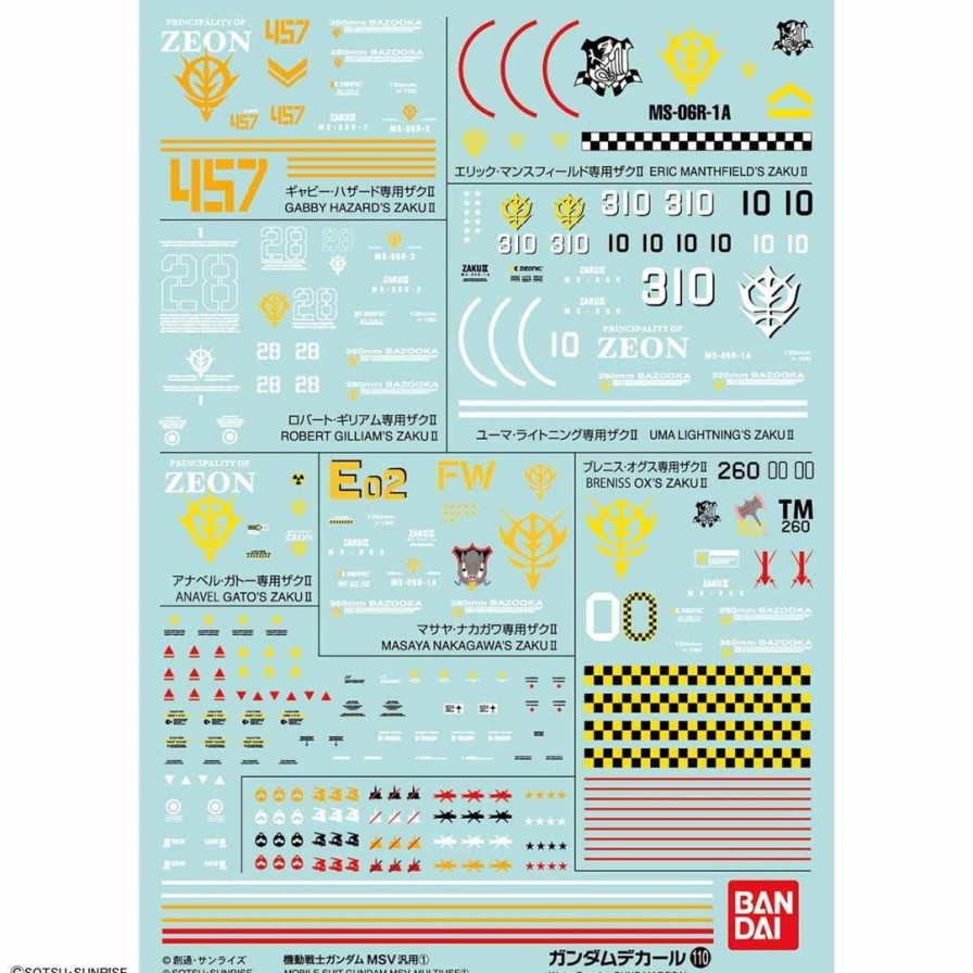 Gundam Decal No110 Gundam Msv General Purpose 1 Wholesale