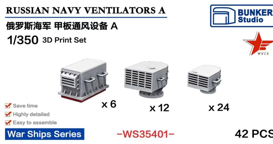 1/350 Russian Navy Ventilators Set A Clearance