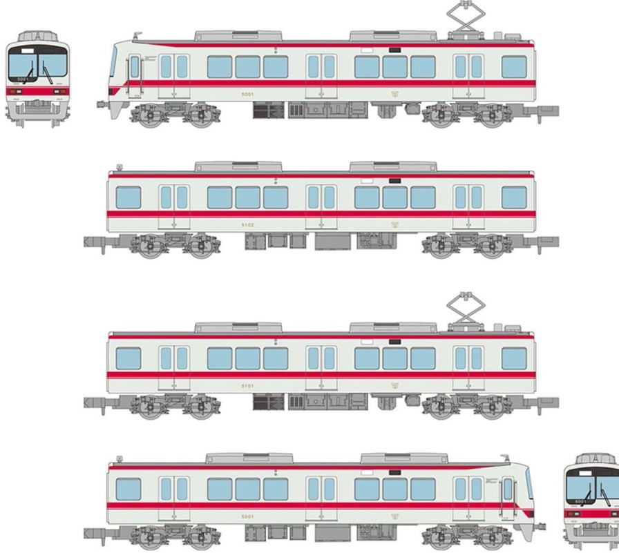 1/150 The Trains Collection Kobe Electric Railway 5000 Series (5001 Formation) 4-Car Set A Wholesale