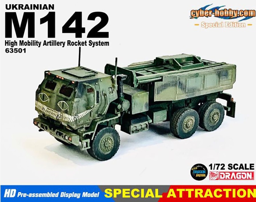 1/72 Ukrainian Army M142 High Mobility Rocket Artillery System (Himars) Cat Face Complete Product Hot