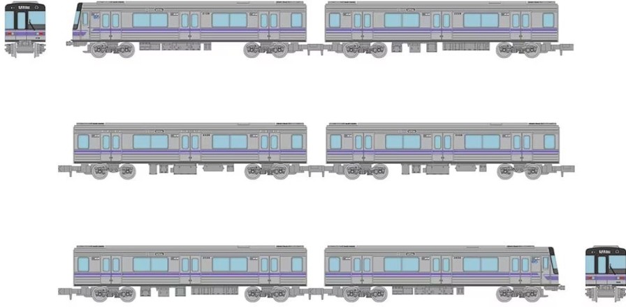 1/150 The Trains Collection Nagoya City Transportation Bureau Meijo Line 2000 Late Model 6-Car Set New