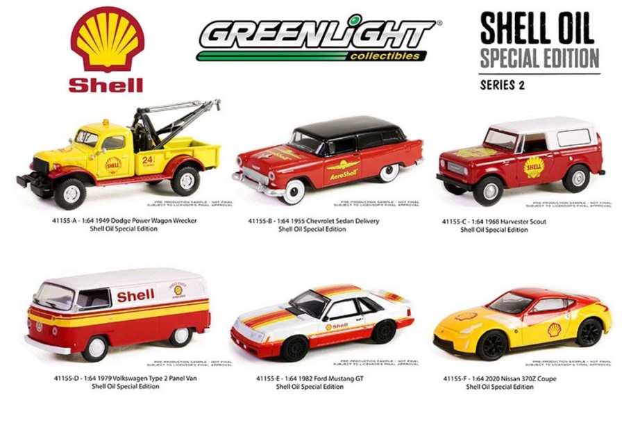 1/64 Greenlight Shell Oil Special Edition Series 2 1Box 6Pcs Wholesale