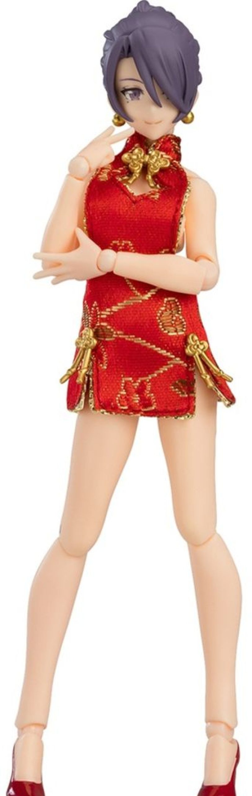 Figma Female Body (Mika) With Mini Skirt Chinese Dress Outfit Hot