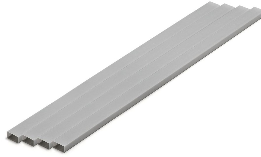 Plastic = Material (Gray) Rectangular Pipe 6 X 12 Mm 4Pcs Online