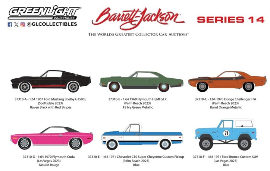 1/64 Greenlight Barrett-Jackson Series 14 1Box 6Pcs Online