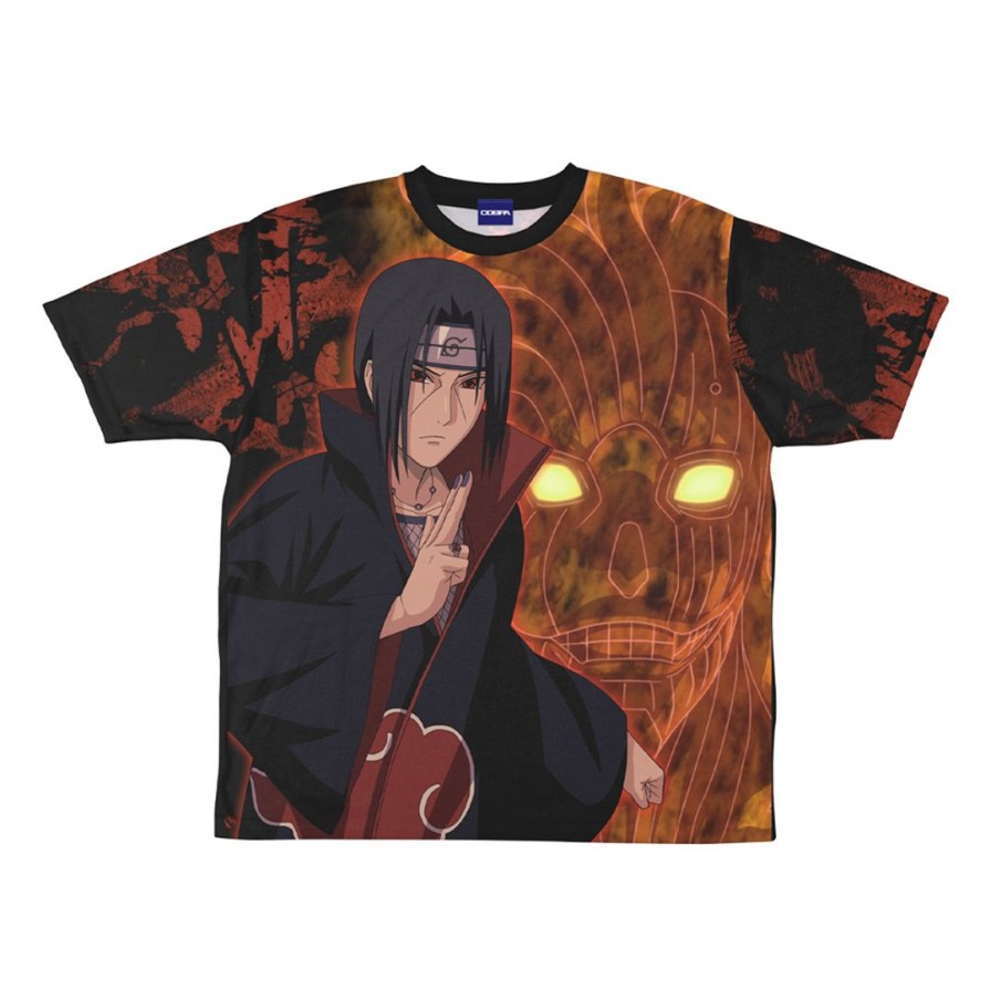 Naruto Shippuden: Newly Drawn Itachi Uchiha Double-Sided Full Graphic T-Shirt M Hot