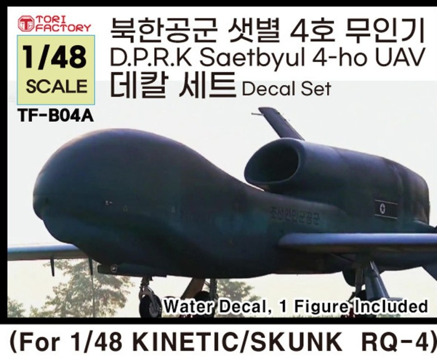 1/48 Current Use North Korean Air Force Saetbyul 4 Strategic Reconnaissance Drone Decal Set (For Kinetic/ Skunk Models Rq-4) Wholesale