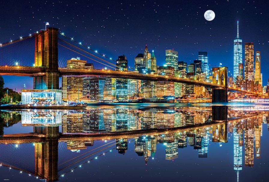 Jigsaw Puzzle: New York Brooklyn Bridge 1000Pcs (72 X 49Cm) Wholesale