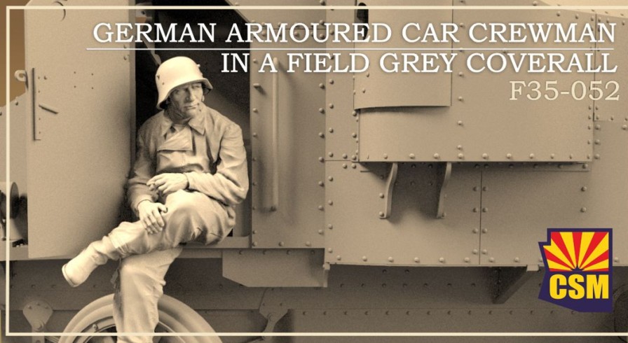 1/35 German Armoured Car Crewman In Grey Coverall Clearance