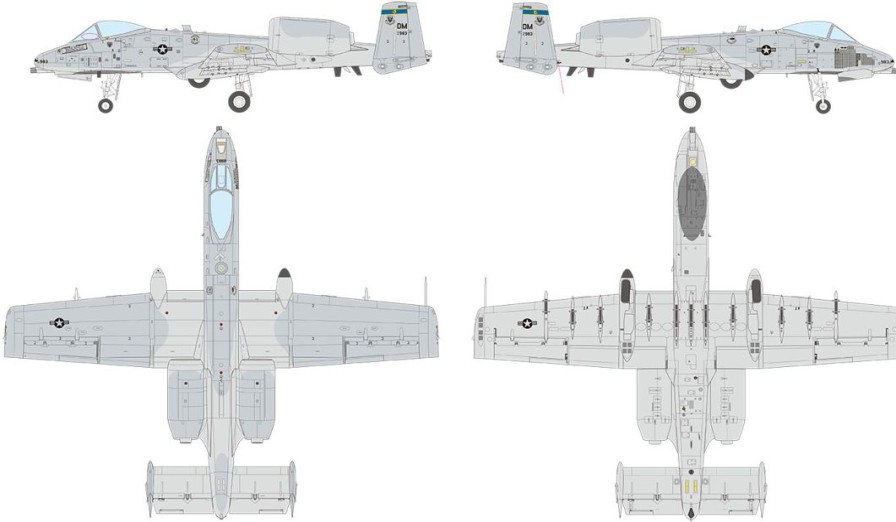 1/48 U.S. Air Force Attack Aircraft A-10C Thunderbolt Ii 354Th Fighter Squadron Bulldogs Hot