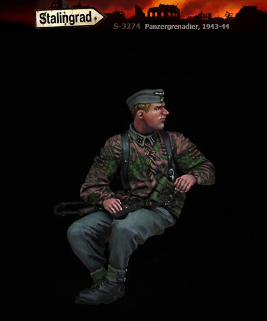 1/35 Wwii Germany Panzergrenadier Noncommissioned Officer Sitting And Looking Behind 1943-44 New