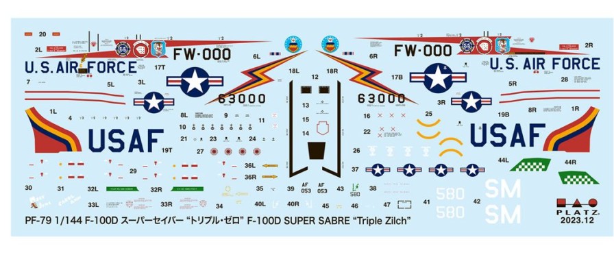 1/144 Us Air Force F-100D Super Saber Triple Zero Wholesale