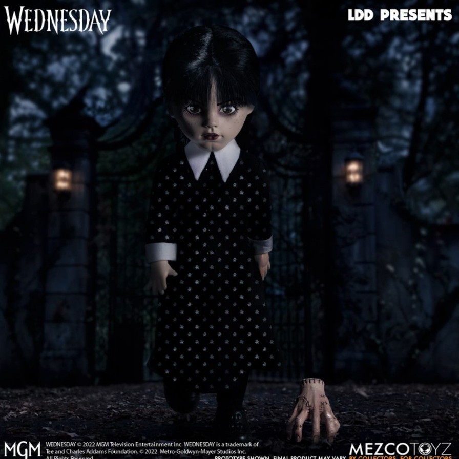 Living Dead Dolls/Netflix Wednesday: Wednesday Addams With Hand Hot