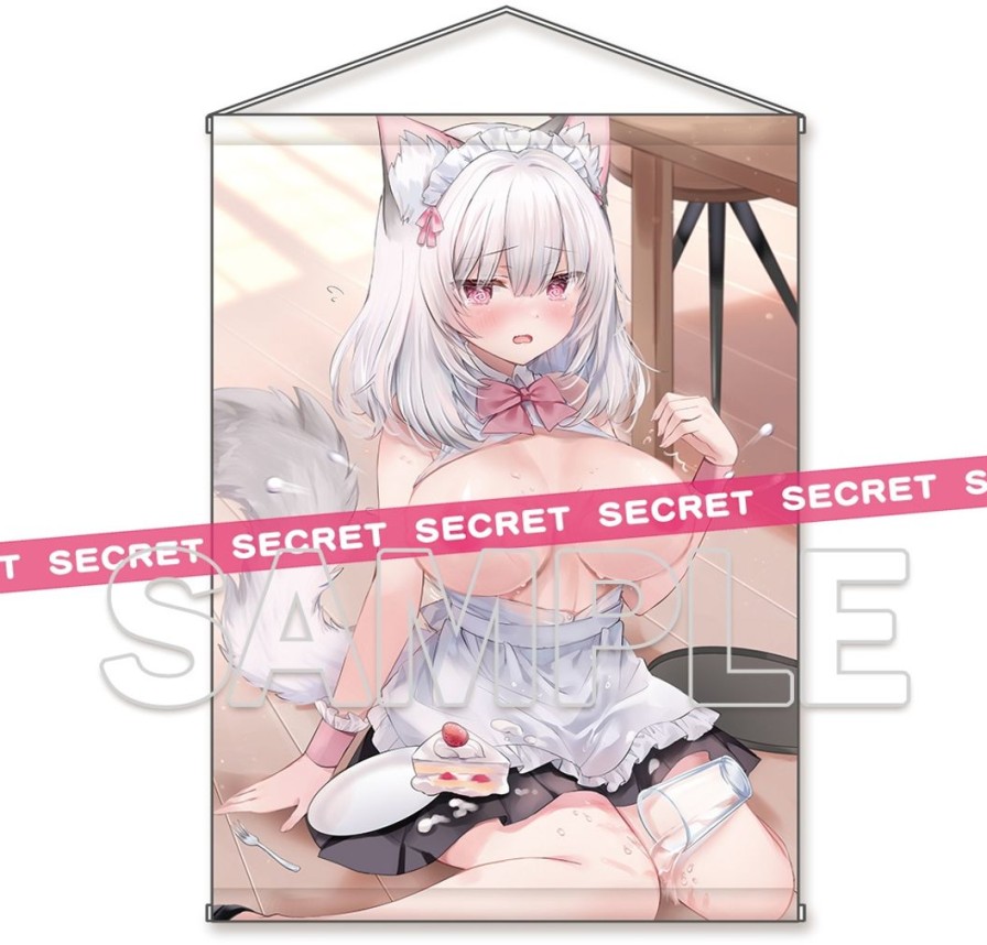 Dengeki Moe Oh: Rucaco Newly Drawn Clumsy Kitten Ear Waitress-Chan Tapestry Wholesale