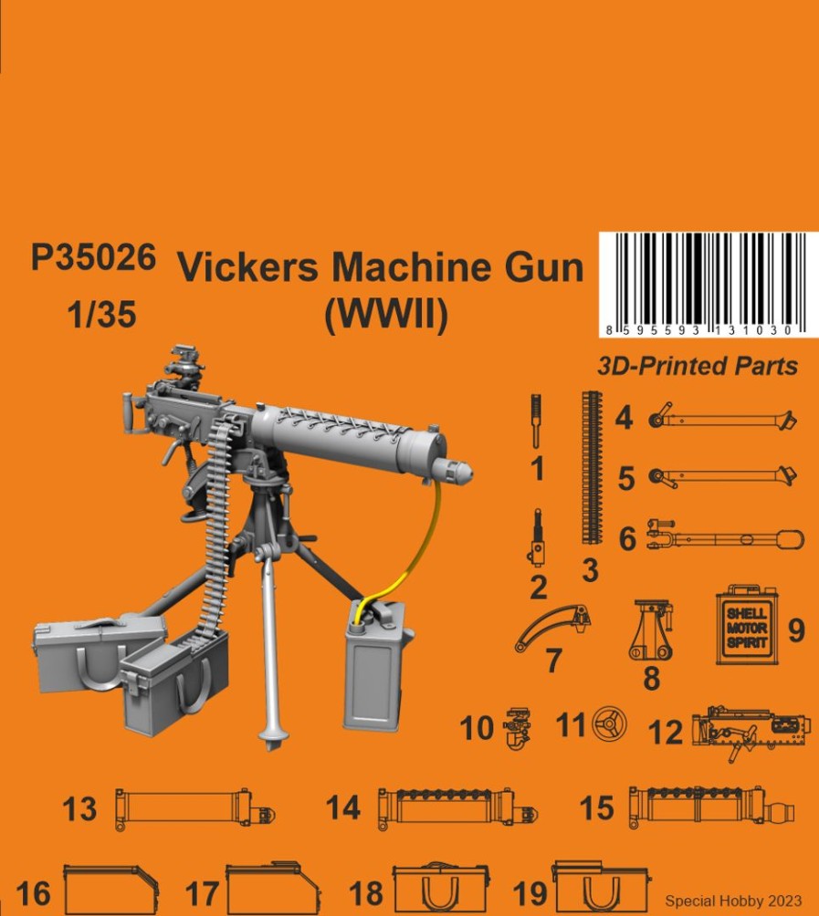 1/35 Vickers Machine Gun (Wwii Variant) Hot