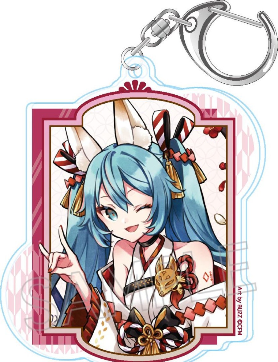 Hatsune Miku: Hyakki Yagyo Acrylic Keychain Fox Spirit (Plum) Hot