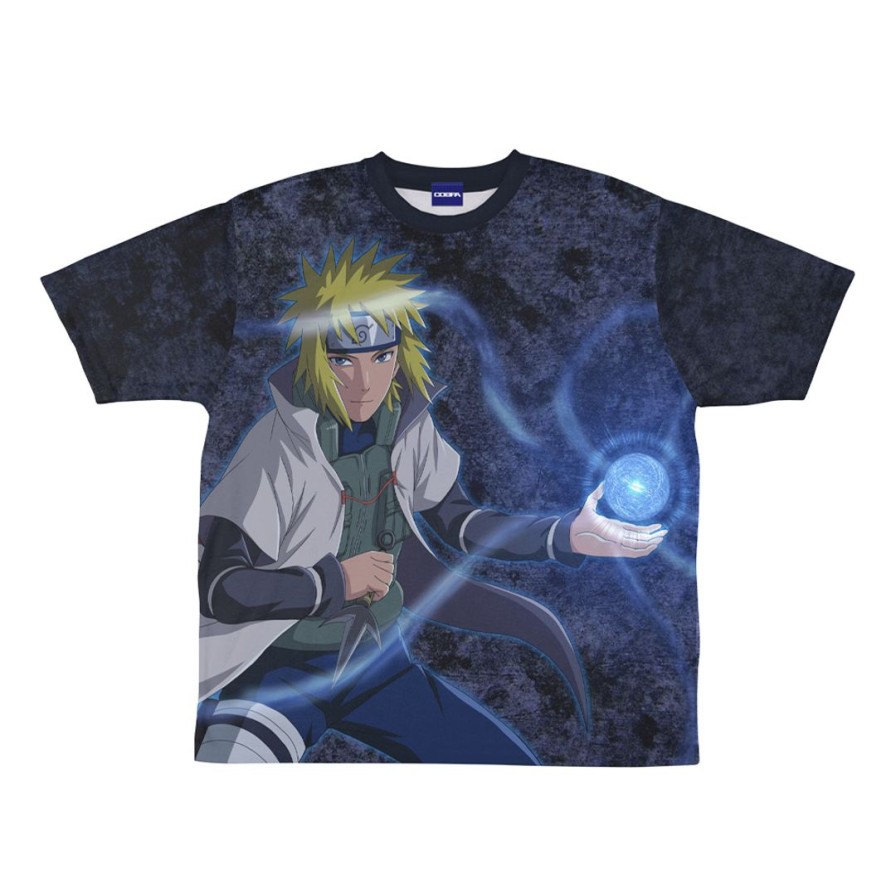 Naruto Shippuden: Newly Drawn Minato Namikaze Double-Sided Full Graphic T-Shirt S New