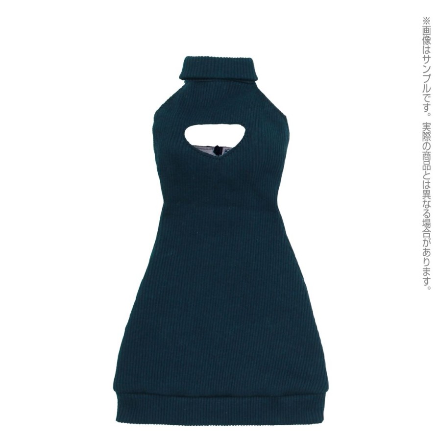 1/3 Azo2 High Neck Sleeveless Dress Navy Clearance