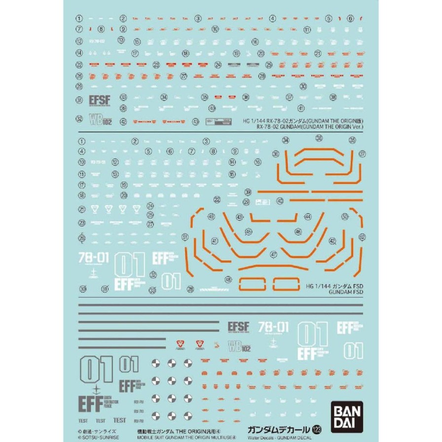 1/144 Gundam Decal No.123 Mobile Suit Gundam The Origin 4 Hot