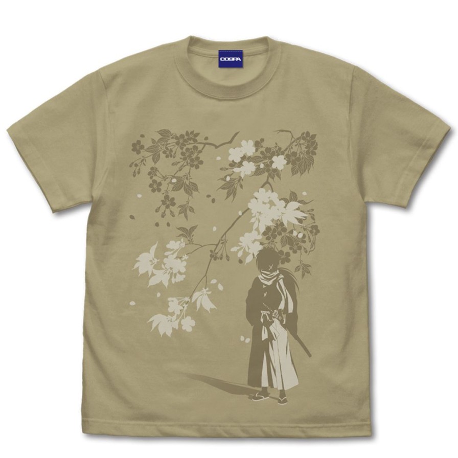 Rurouni Kenshin: Newly Drawn Kenshin Himura T-Shirt Sand Khaki L New