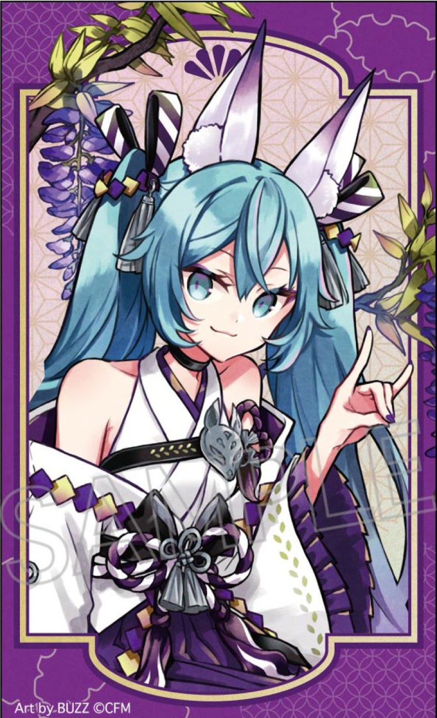 Hatsune Miku: Hyakki Yagyo Sticker Fox Spirit (Wisteria) Wholesale