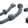 1/144 Builders Parts: Ms Pipe 01 (Dark Gray) New