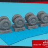 1/72 Btr-80 Apc Wheels W/ Weighted Tyres Ki-80N & Armored Hubs Hot