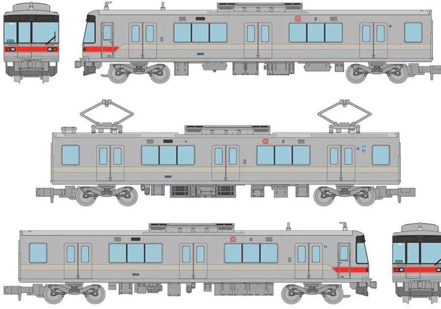 1/150 The Trains Collection Nagano Electric Railway 3000 Series 3-Car Set A Wholesale