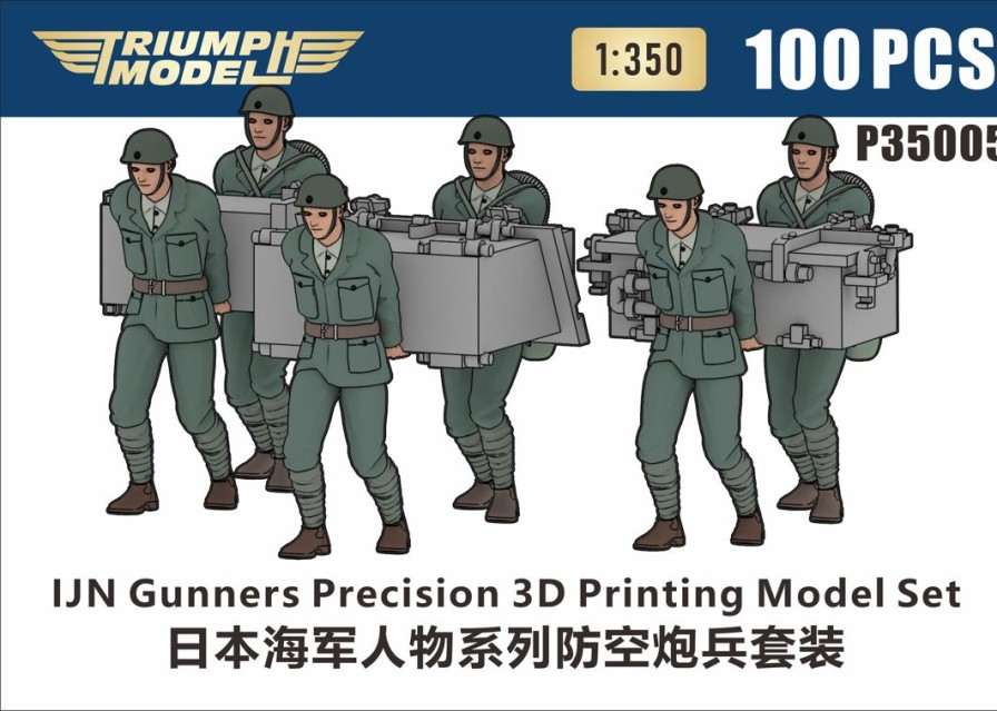 1/350 Ijn Gunners Precision 3D Printing Model Set (100 Pcs) Online