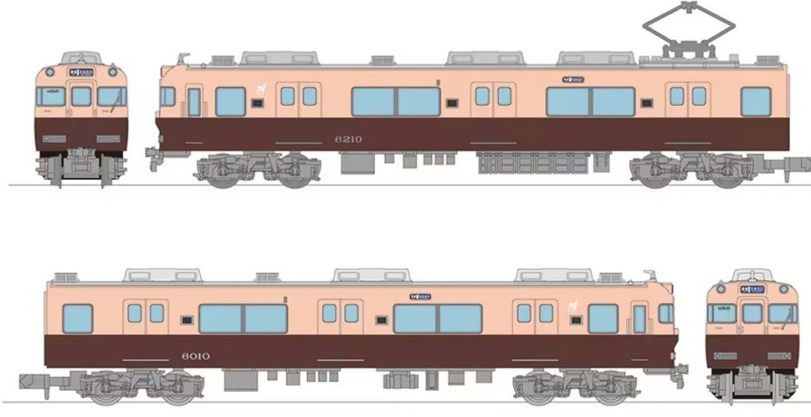 1/150 The Trains Collection Nagoya Railway 6000 Series (Reprint Paint, 6010 Formation) 2-Car Set Clearance