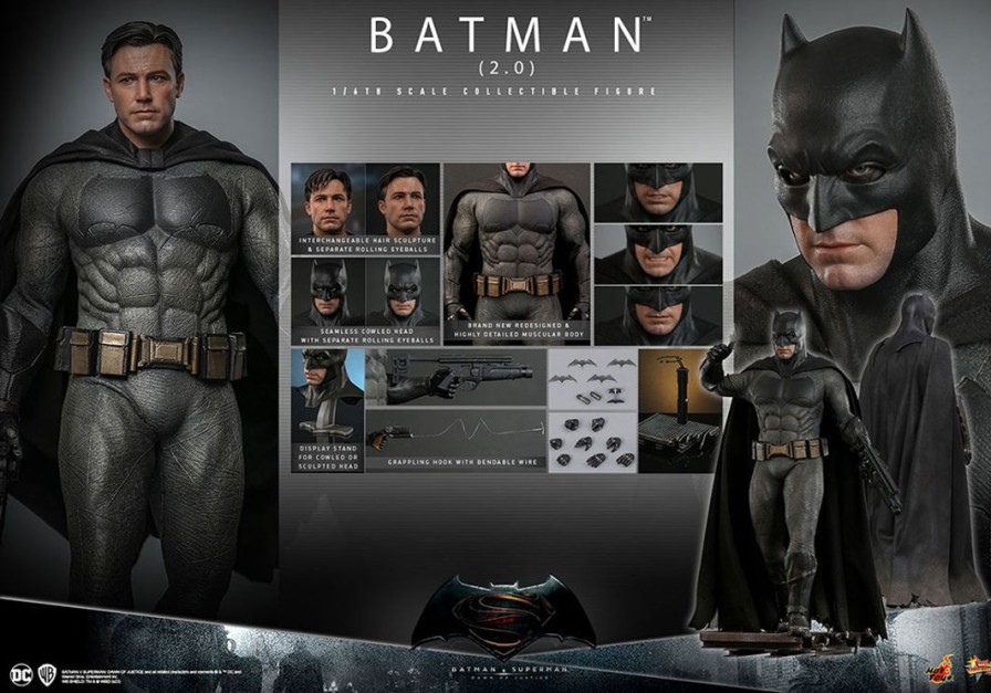 1/6 Movie Masterpiece - Fully Poseable Figure: Batman V Superman Dawn Of Justice - Batman 2.0 New