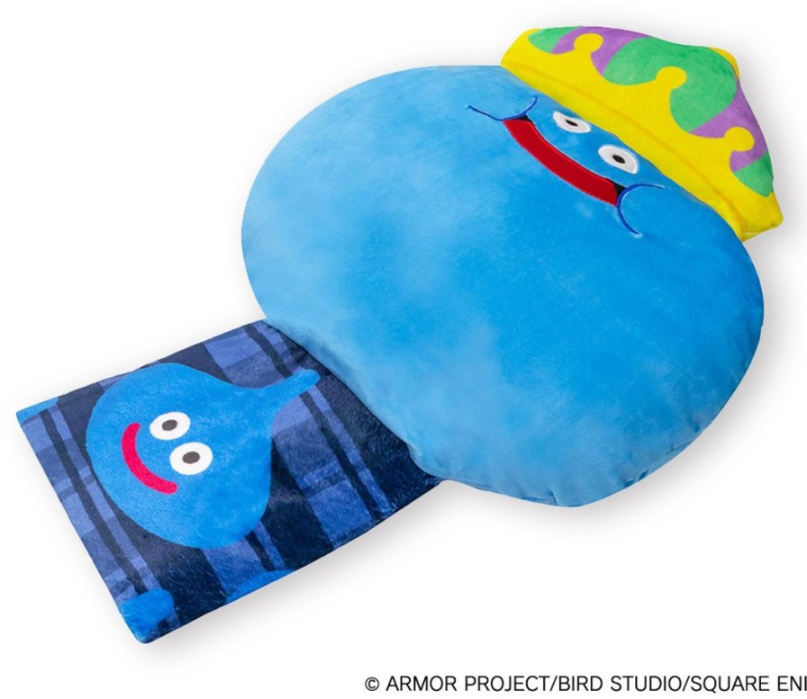 Dragon Quest: Smile Slime Cushion Blanket King Slime Clearance