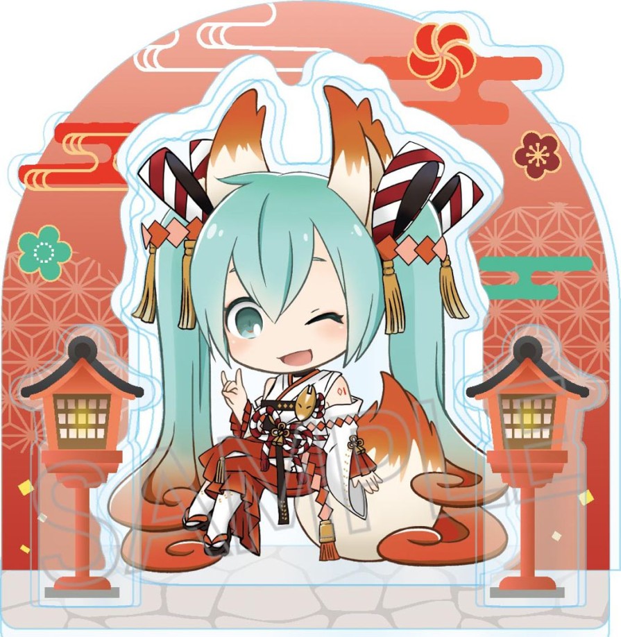 Hatsune Miku: Hyakki Yagyo Diorama Acrylic Stand Fox Spirit (Plum) Clearance