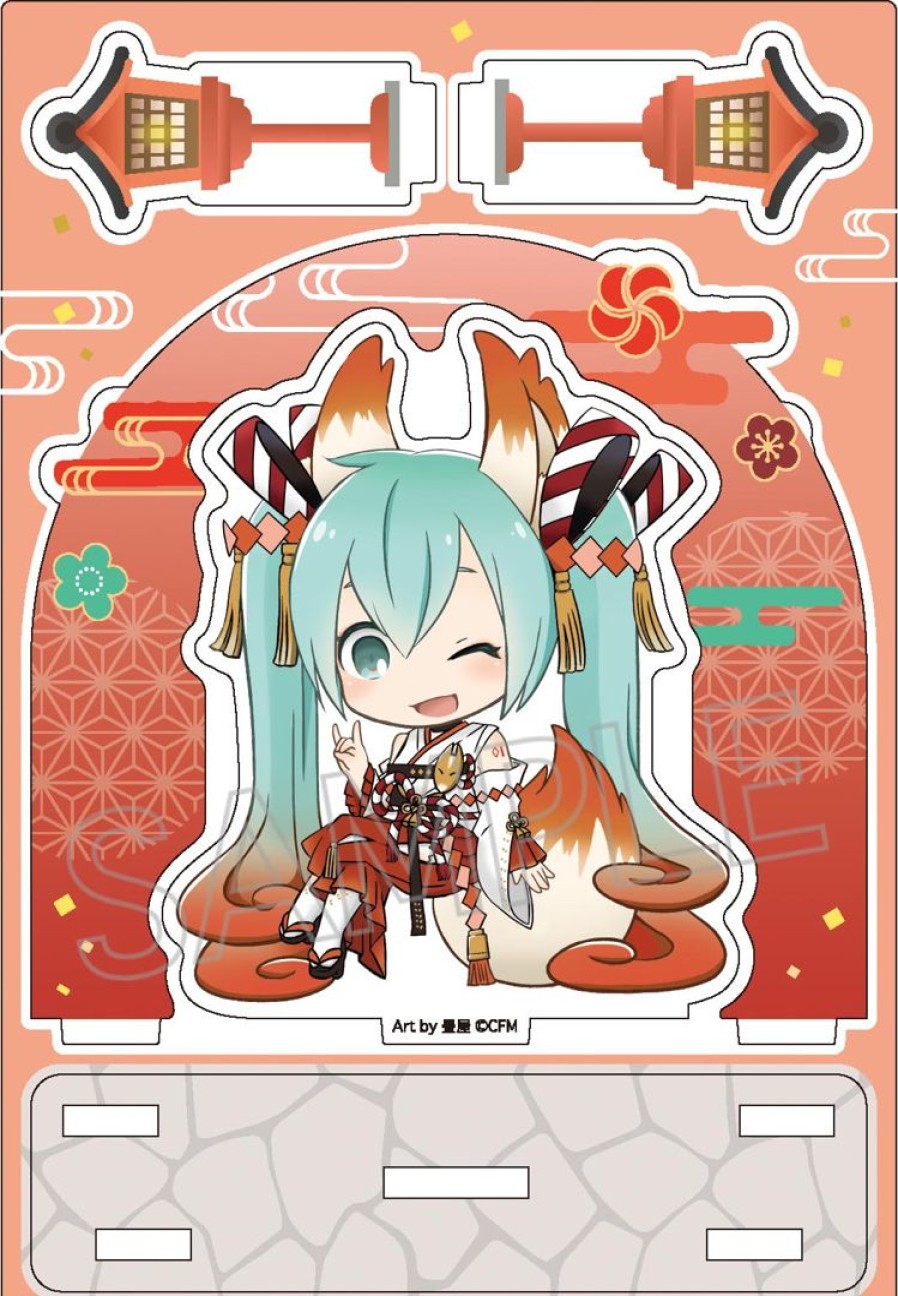 Hatsune Miku: Hyakki Yagyo Diorama Acrylic Stand Fox Spirit (Plum) Clearance