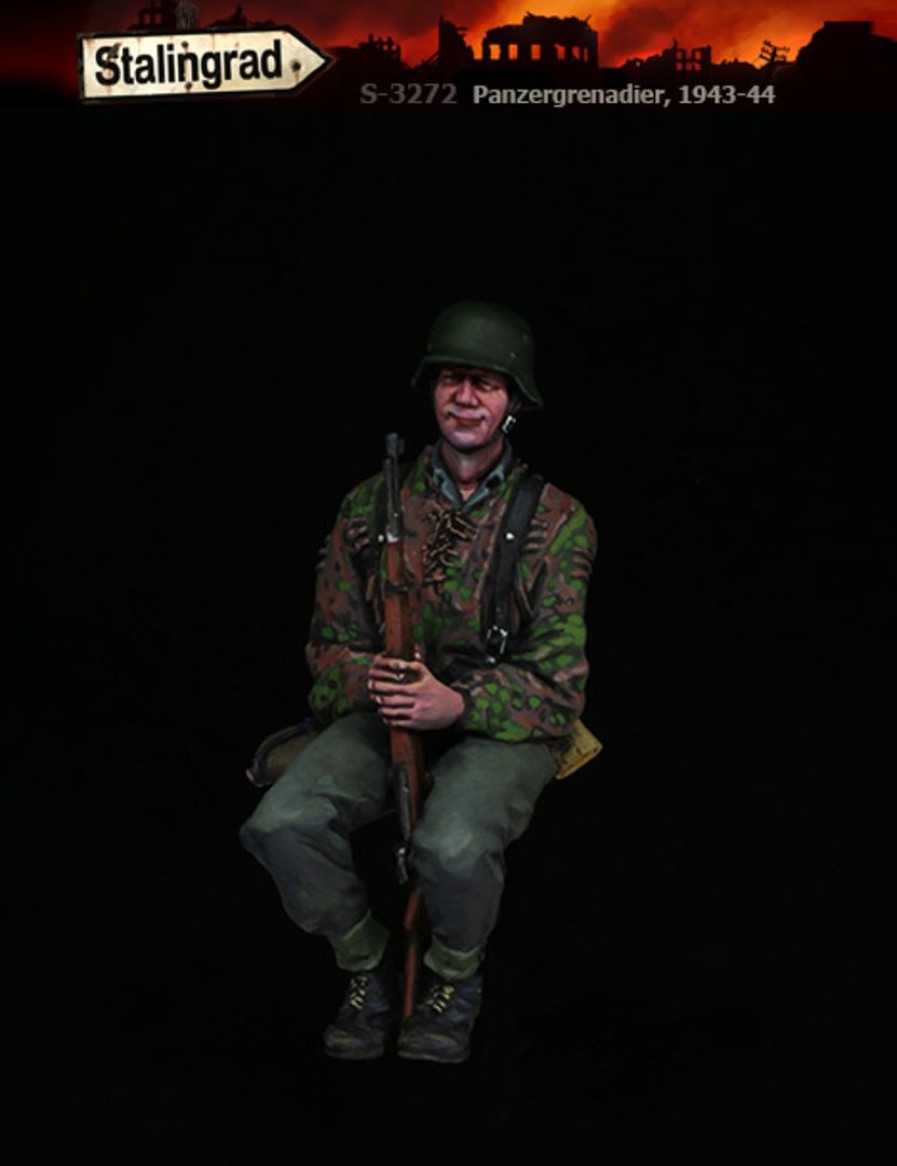 1/35 Wwii Germany Panzergrenadier Sitting On A Chair 1943-44 Best