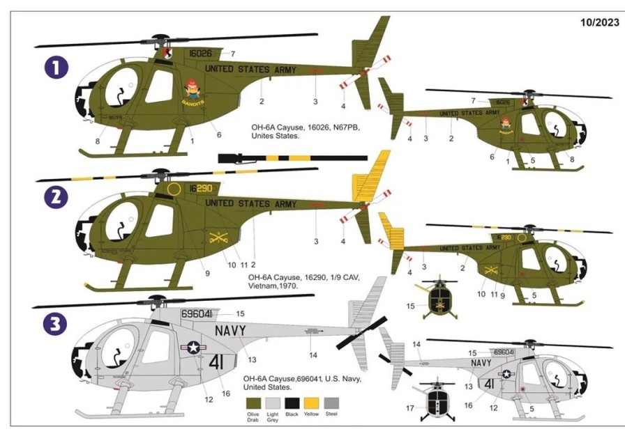 1/72 Hughes Oh-6A Cayuse New