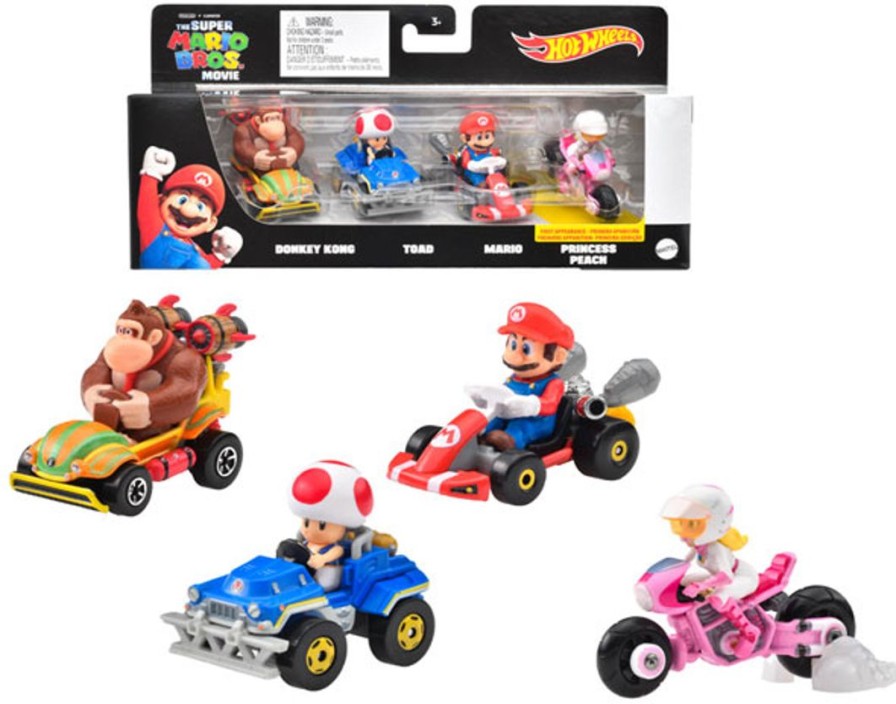 Hot Wheels Mario Kart 4 Pack (4Unit Set) (Gwb36-986M) Hot